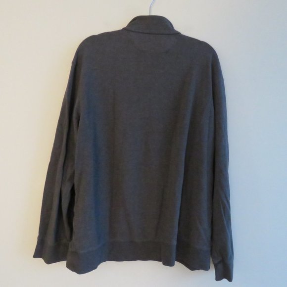 POLO RALPH LAUREN Dark Heathered Gray Cotton 1/4 Zip Pullover Sweater - Size XL - Picture 10 of 14